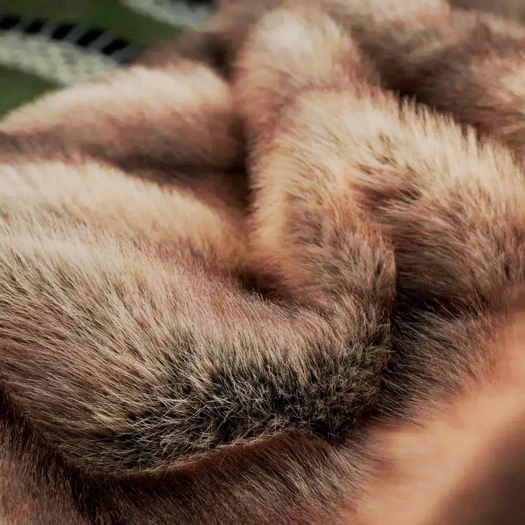 Faux Fur Blanket with Elegant Plaid Design – Comfort Redefined