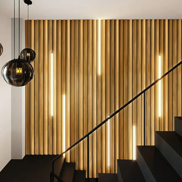 Articlad Wall Panel used as an acoustic feature wall in a home theater, combining aesthetics and functionality.