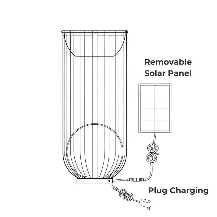 Manual options. Removable solar light IP65 Lamp panel & plug charing