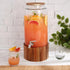 3. Close-up of stainless steel spigot on premium beverage dispenser.