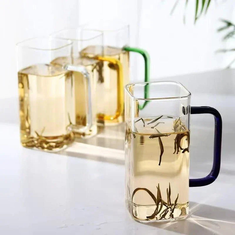 370ml Deluxe Borosilicate Glass square desing