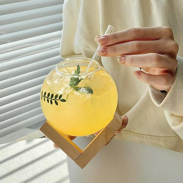 Elegant Modern Glassware | Borosilicate Ball Tumbler