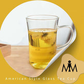 american style glass tea cup set 200 ml