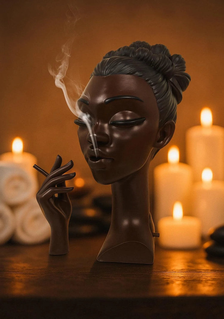 Aromatherapy backflow incense burner with realistic details