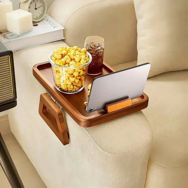 Home Products- Acacia wood armrest table