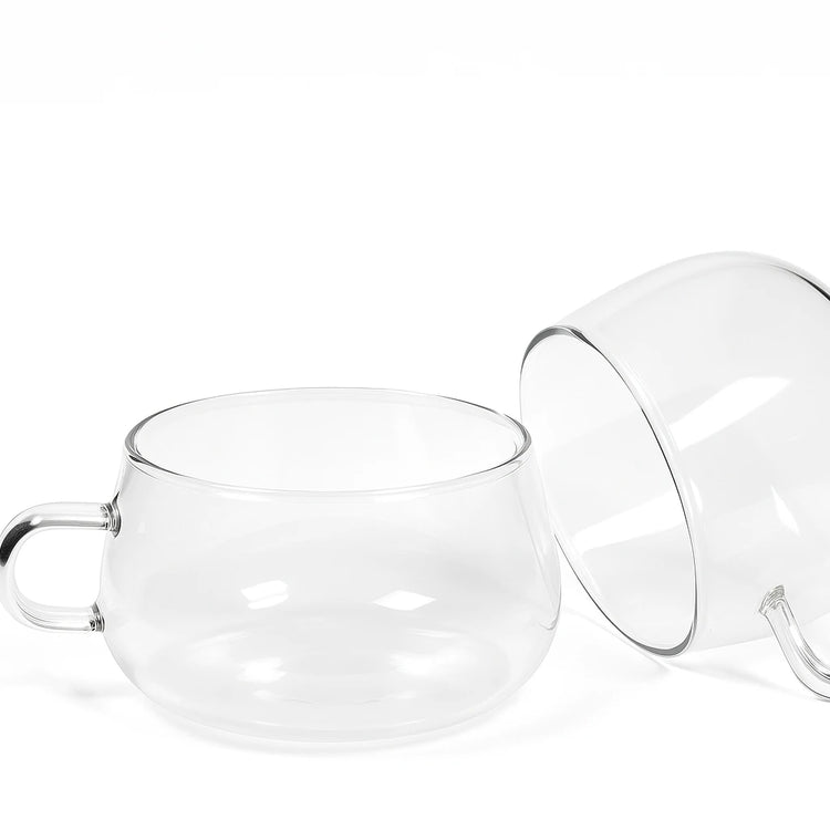 Borosilicate Glass Mug with Handle – 200 ml -Minimalistic design Tea cup.