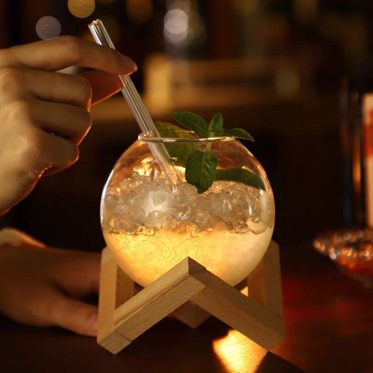 Modern Glassware | Handcrafted Borosilicate Glass Sphere Tumbler