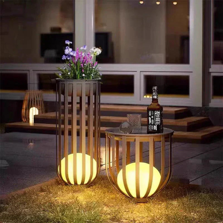Solar-powered garden lamp Luminaura with stand, IP65 eco-friendly LED light for patio and pathways