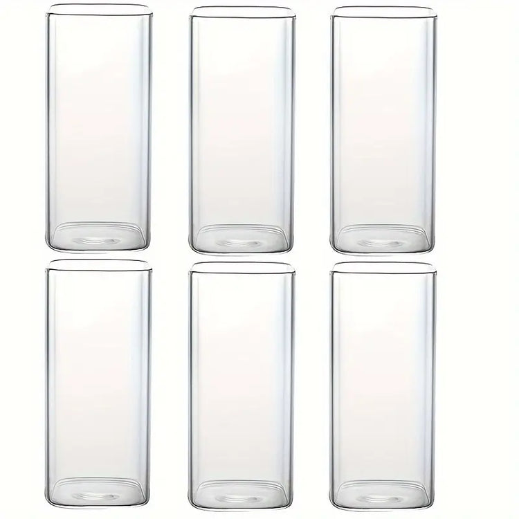 Design of glass cups with a capacity of 350 ml, elegant style with a minimalist touch. Ideal for any occasion