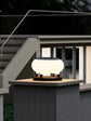 Solar garden lights illuminating outdoor pathway with eco-friendly design