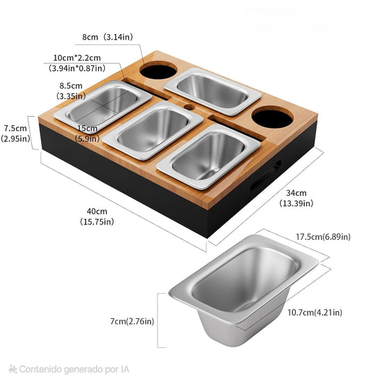 Acacia wood snack tray for living room or patio.