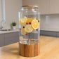 2. Elegant 8.3L glass drink dispenser with citrus-infused water.