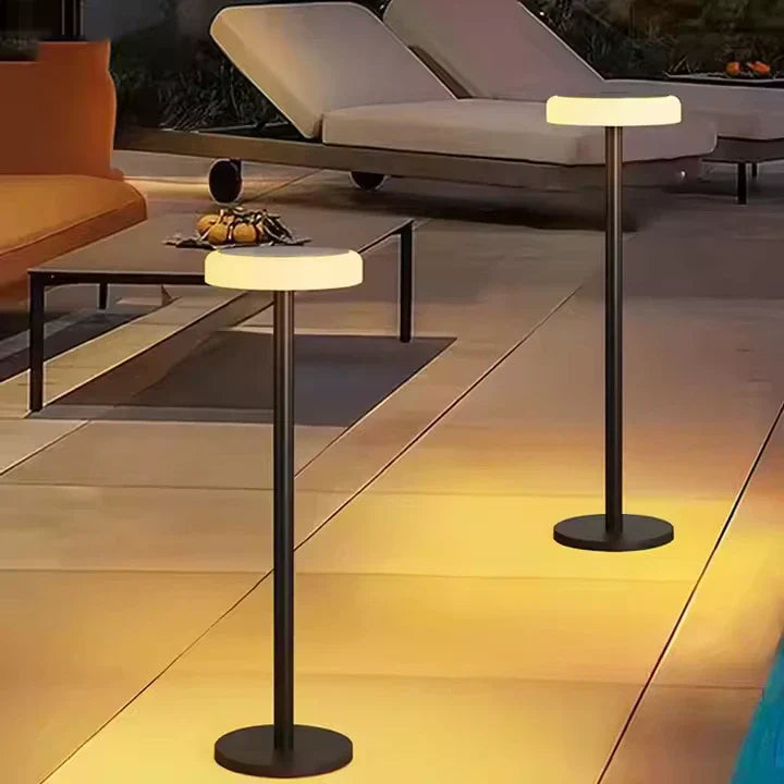 Outdoor Solar Disc-Shaped LED Floor Light