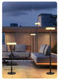 Smart Solar Disc Floor Lamp. Built-in dusk sensor activating lamp automatically
