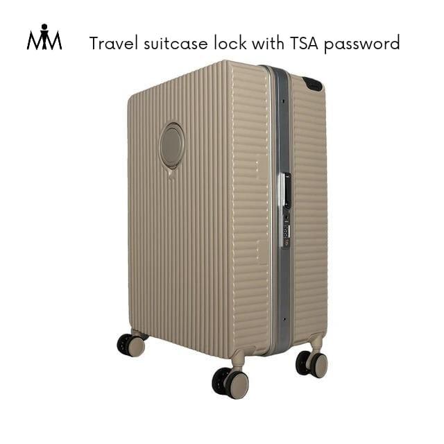 Spinner suitcase with aluminum frame