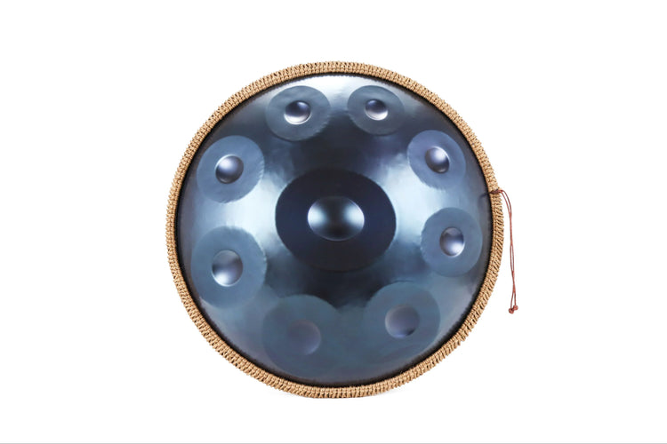 Full view of J&S Handpan blue Drum Set