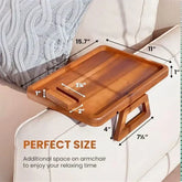 sofa armrest tray with phone in 360° slot