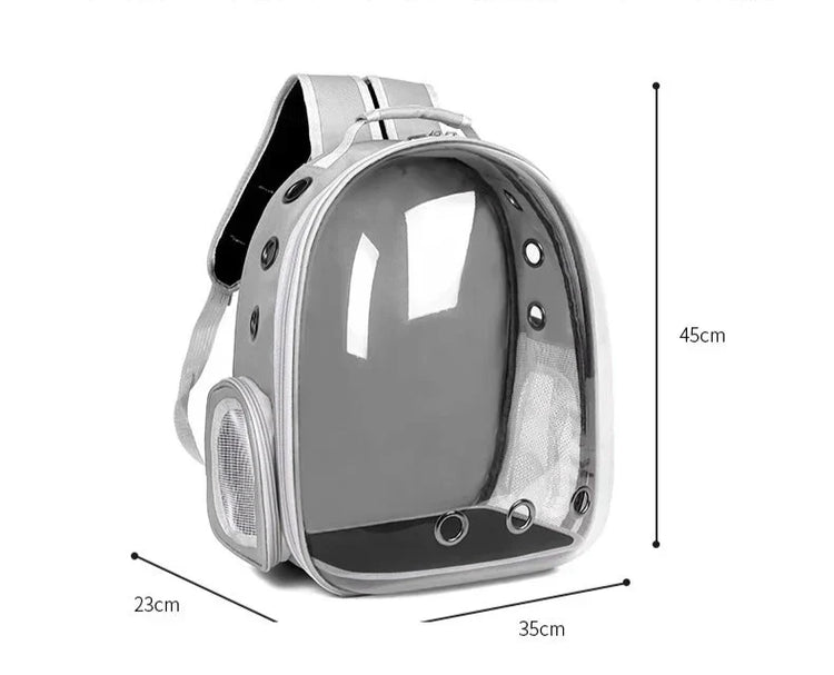 Backpack with acrylic, Dimensions 45 x 35 x 23 cm. for small pets