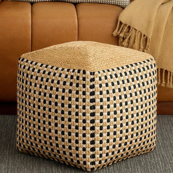 Jute pouf 16 - Handmade ottoman
