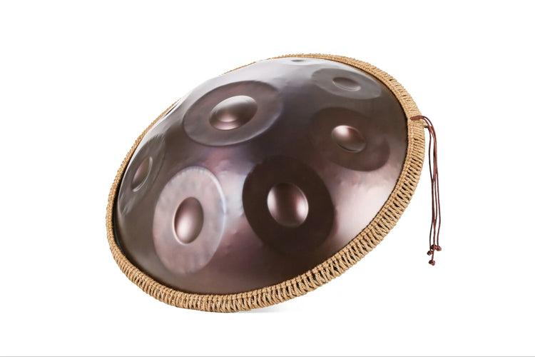 Back view of stainless steel Handpan Drum Set